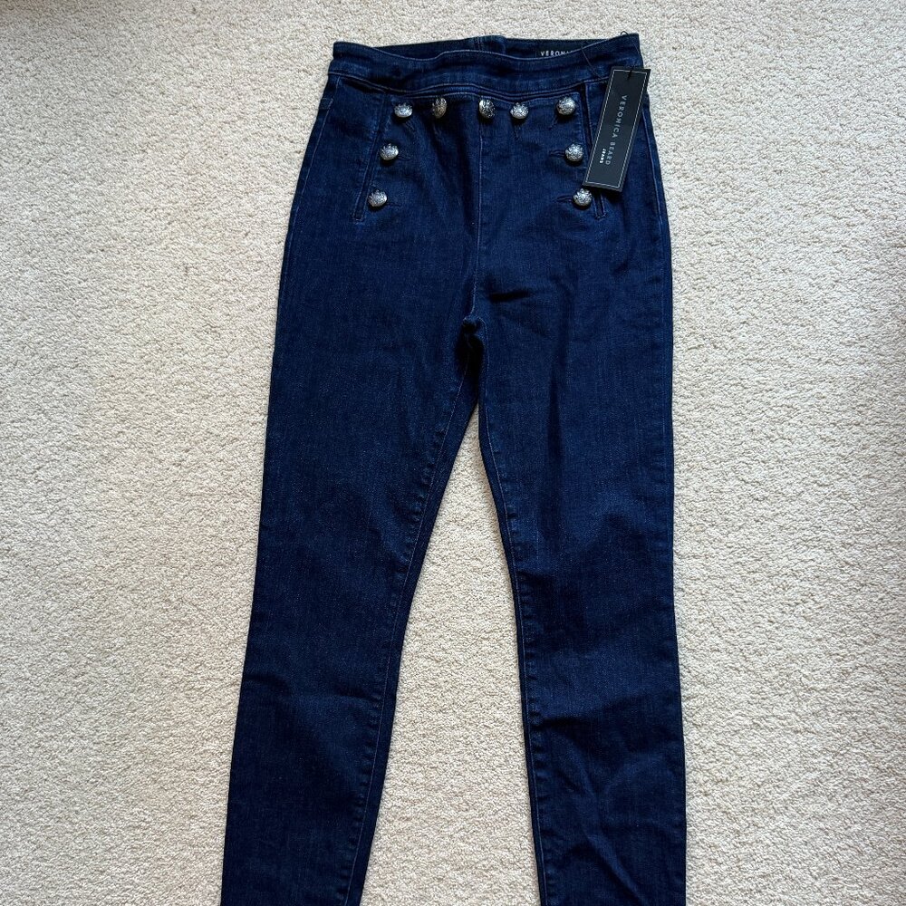 Veronica Beard Jeans Jane Sailor Indigo size 26 NWT